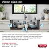 30&rdquo; Drop-In Undermount Stainless Steel Single Bowl Kitchen Sink with Accessories